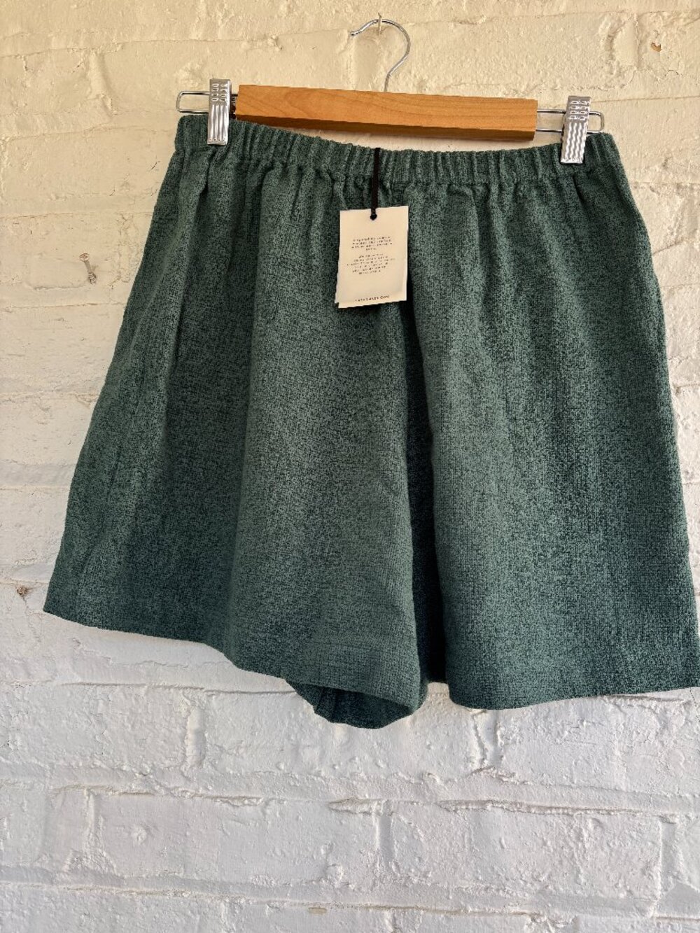 NWT Na Nin Chloe Waffled Cotton Short - Small / Forest green